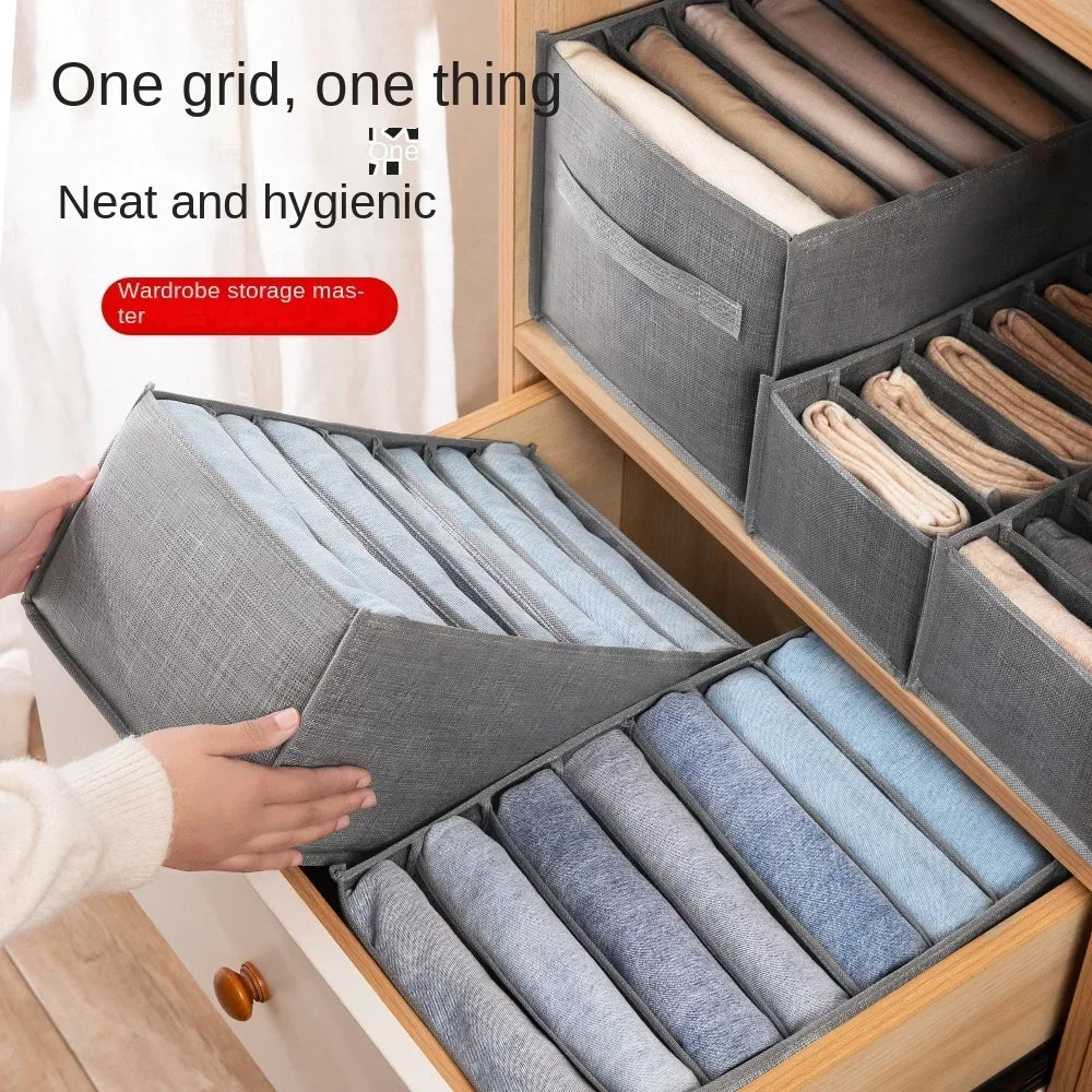 Organisateur de vêtements pantalons vêtements jean boîte de rangement armoire placard Organization sous-vêtements soutien-gorge chaussettes compartiment boîte armoire