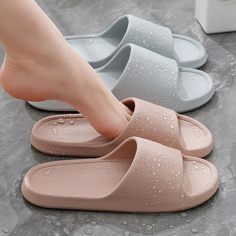 Pantoufles d'intérieur coordonnantes pour femmes, sandales à semelle souple brûleur, tongs de plage qui fuient, été