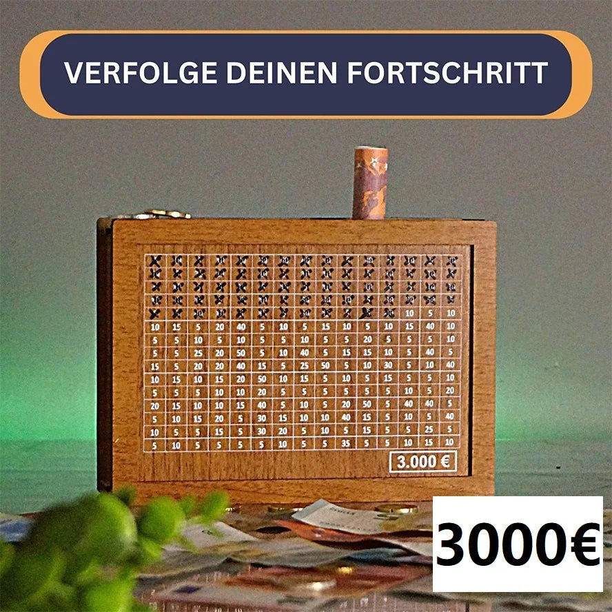 Saving Box 10000€ Piggy Banks To Save10000 Euros Money Vault Children's Purse Deposit with Counter Eur Wooden Box CXG01