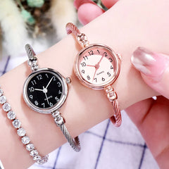 YIKAZE petit Bracelet en or montre de luxe en acier inoxydable rétro dames montre-Bracelet à Quartz mode décontracté mince chaîne montres