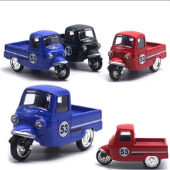 Mignon moulé sous pression en alliage métal voiture Bus moteur Tricycle moto Taxi modèle jouet enfants cadeau d'anniversaire