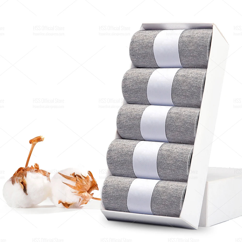 HSS – chaussettes en coton pour hommes, nouveau Style de chaussettes d'affaires noires, souples et respirantes, pour l'été et l'hiver, grande taille (6.5 – 14)