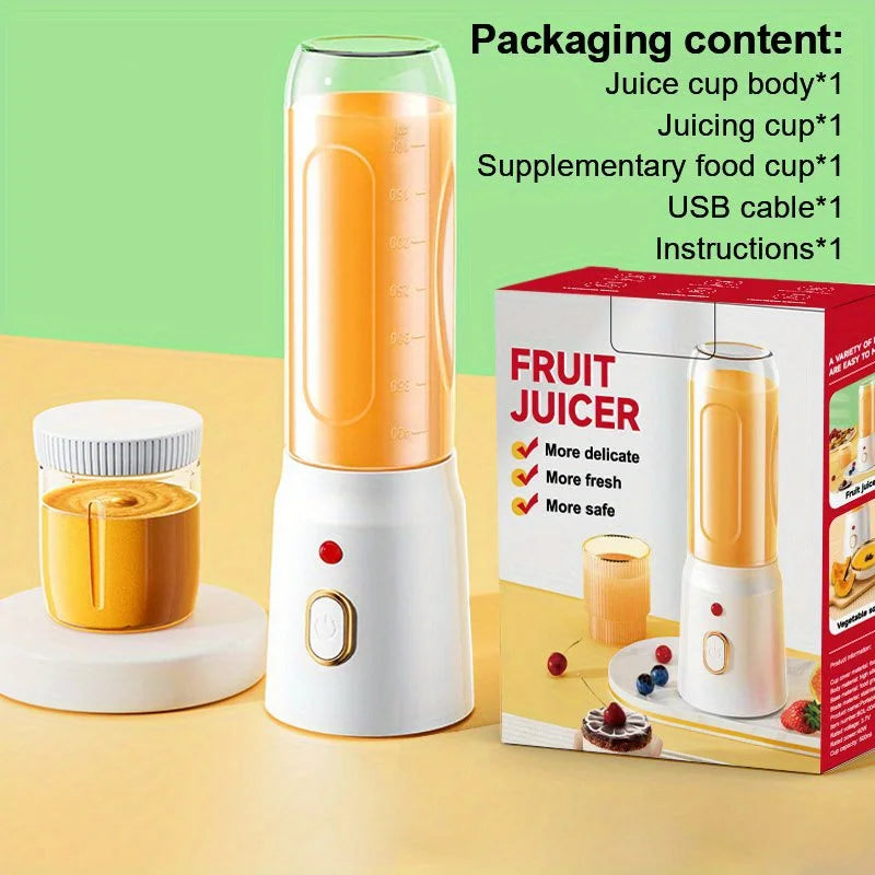 Portable Wireless Blender Electric Fruit Juicer Machine For Orange Ice Crushing 10 Blade Auxiliary Food Machine 1500mA Mixer