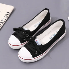 Toile petit blanc coupe peu profonde été plat Sport décontracté dames doux baskets plate-forme Zapatillas De Mujer Tenis femmes luxe