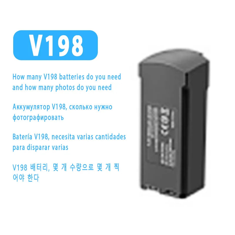 Batterie de Drone Rechargeable Compatible V168 V198/V198MAX M6 Z908 S2S V88 V66 V666