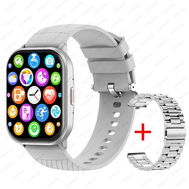 2024 New For Huawei Xiaomi 100+ Sports Mode Smart Watch Men Women Heart Rate Blood Pressure HD Bluetooth Call Smart Watch Men's