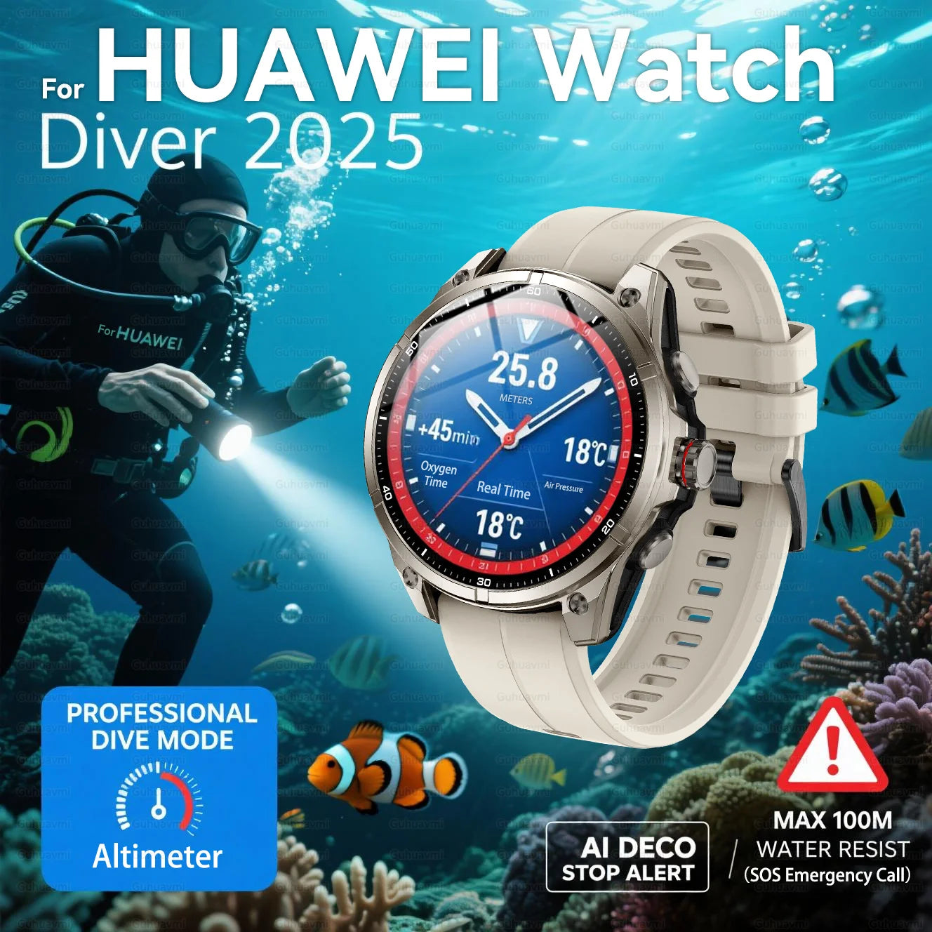 2025 nouvelles montres intelligentes GPS haut de gamme altimètre extérieur baromètre écran AMOLED boussole GPS intégrée sport militaire Smartwatch hommes