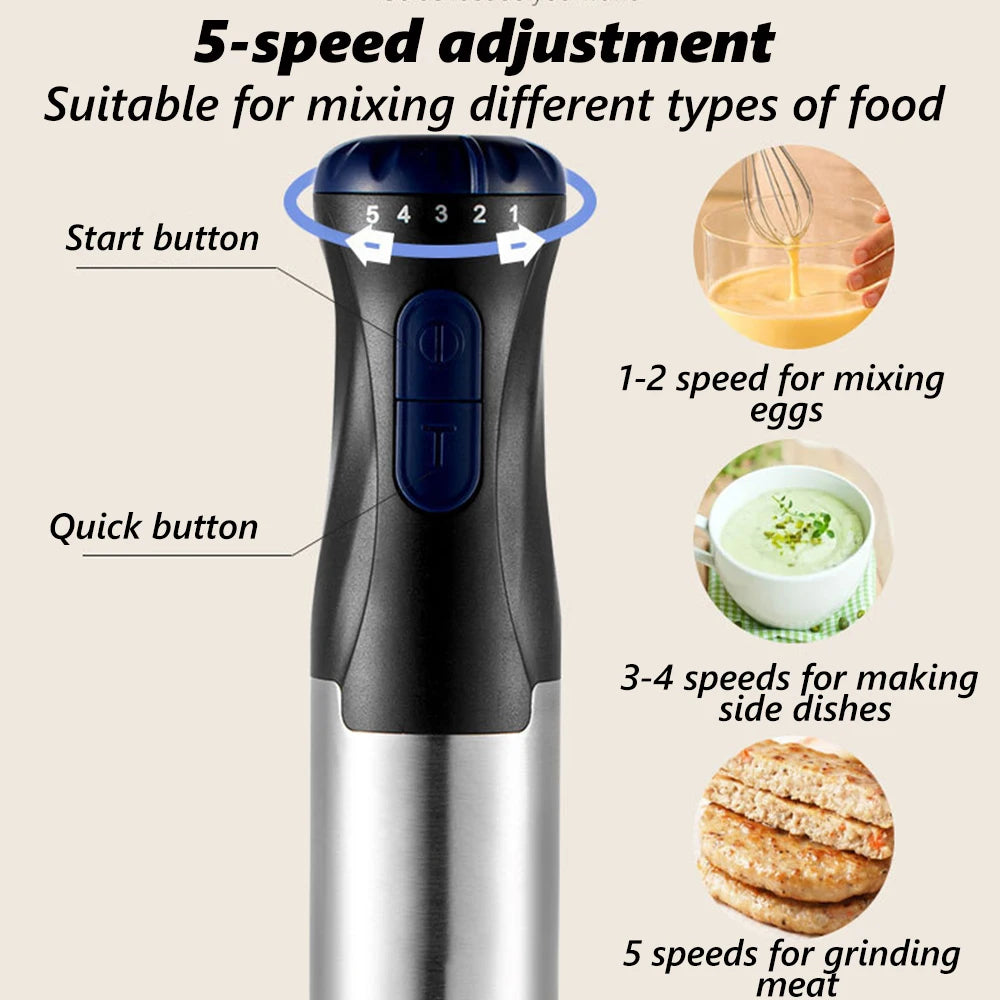 Mélangeur électrique portatif 4 en 1, 110V/220V, robot culinaire, appareils ménagers, hachoir à viande de cuisine, agitateur d'œufs de fruits et légumes