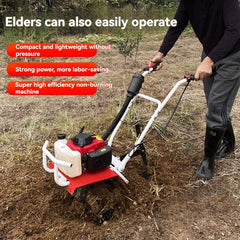 Micro motoculteur, petit motoculteur rotatif agricole à essence, machine de travail du ménage, machine de désherbage, machine de tranchée, labour