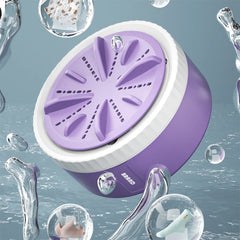 Mini Machine à Laver Portable à Trois Vitesses avec Turbine Rotative, USB, pour Sous-Vêtements, Chaussettes, Voyage