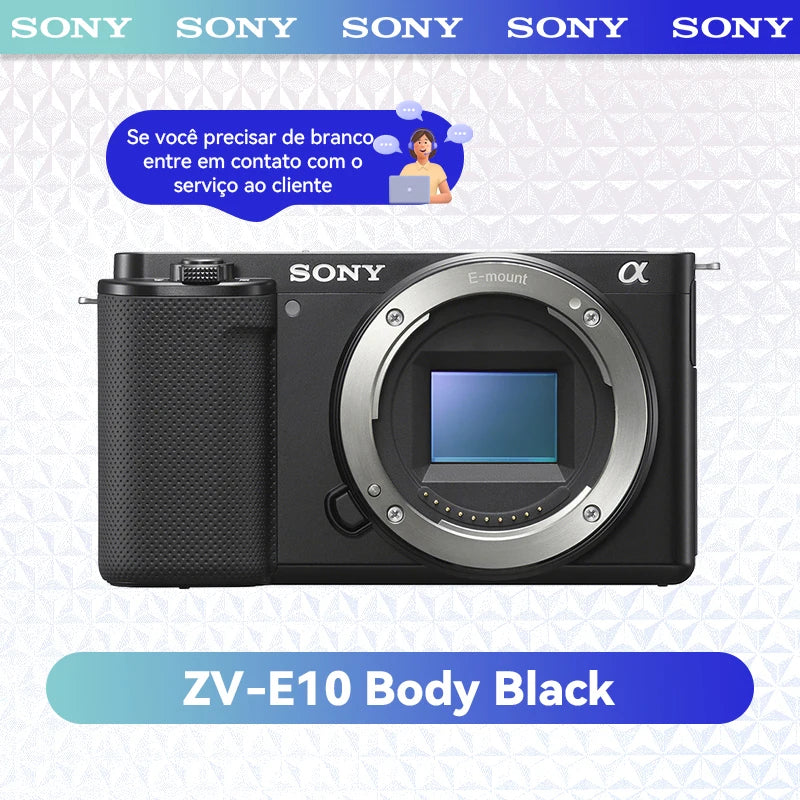 Sony Alpha ZV-E10 ZVE10 APS-C appareil photo numérique Compact sans miroir photographe professionnel photographie 24.20MP 4K caméras vidéo