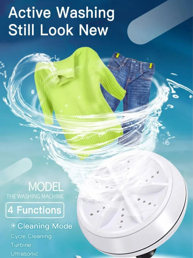 Portable mini folding washing machine for business trips