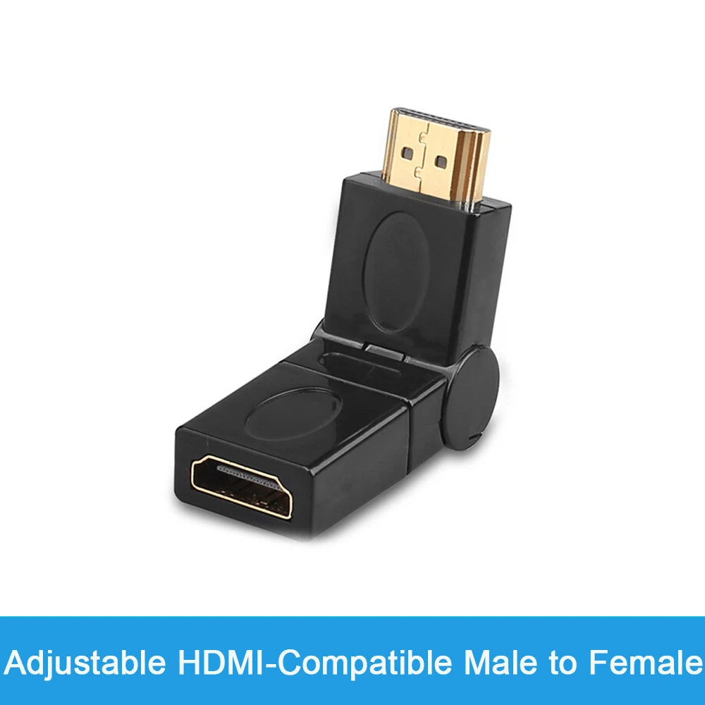 Adaptateur Compatible HDMI, convertisseur mâle à femelle à Angle droit de 90 à 270 degrés, connecteur HD 4K, prolongateur Mini/Micro Compatible HDMI
