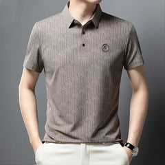 Polos College minimalistes à manches courtes pour hommes, col rabattu, respirant, mince, décontracté, mode polyvalente, été