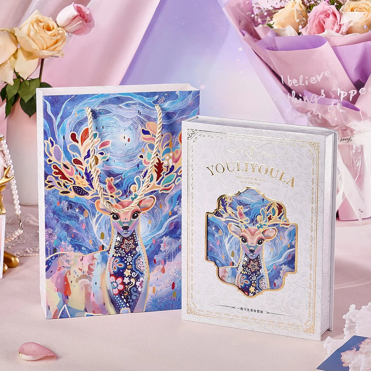 Ensemble de maquillage pour femme, kit de beauté, cadeau idéal pour la journée de Léon ou anniversaire, invitation, 8 pièces