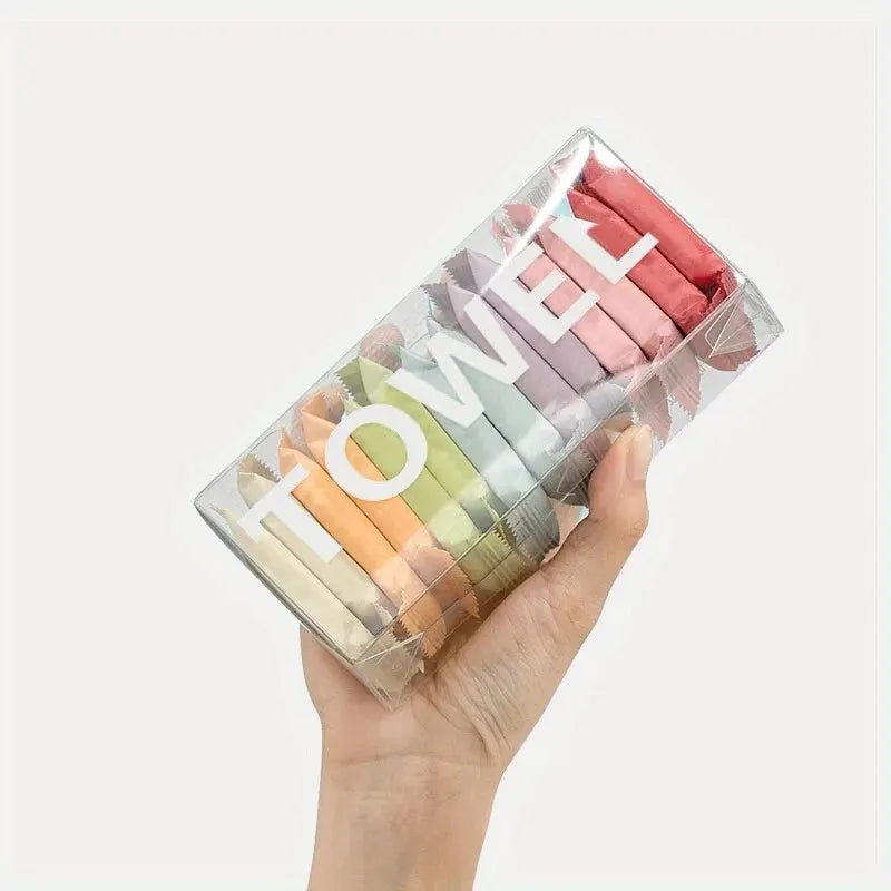 14 pièces/boîte gant de toilette jetable serviette de voyage Portable épaissi compressé visage nettoyage beauté serviette carrée