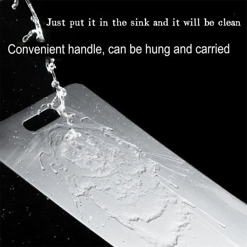 Tablettes De Coupe Pour Cuisine En Acier Inoxydable 304 Antidérapantes Épaisses Double Face De Grade Alimentaire Portatives Pour Le Coupe De Fruits Et De Viandes Portable Antidérapant Planche à viande Imperméable