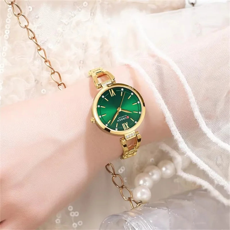CURREN 9092 montres à Quartz femmes Bracelet élégant Bracelet en acier inoxydable strass mode dames montre Simple cadeaux reloj mujer