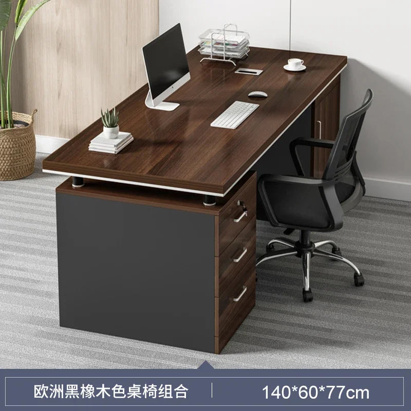 Modern Office Desks Double Staff Desk and Chair Combination Luxury Office Boss Desk Home Study Work Table Computer Table P