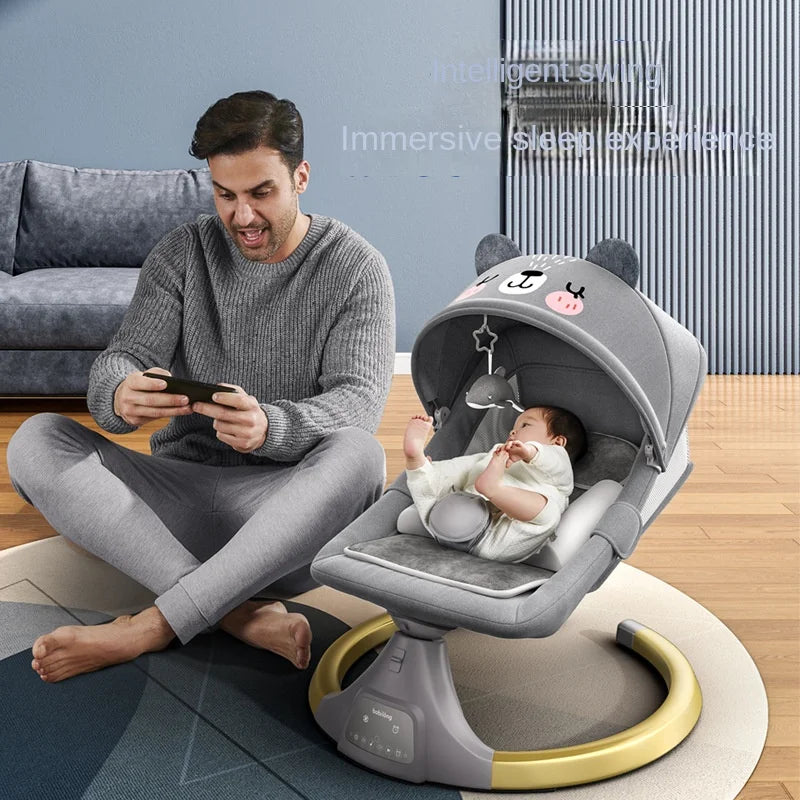 Chaise à bascule pour bébé, berceau électrique pour bébés dormir, berceau pour nouveau-né, chaise apaisante avec musique, réglable