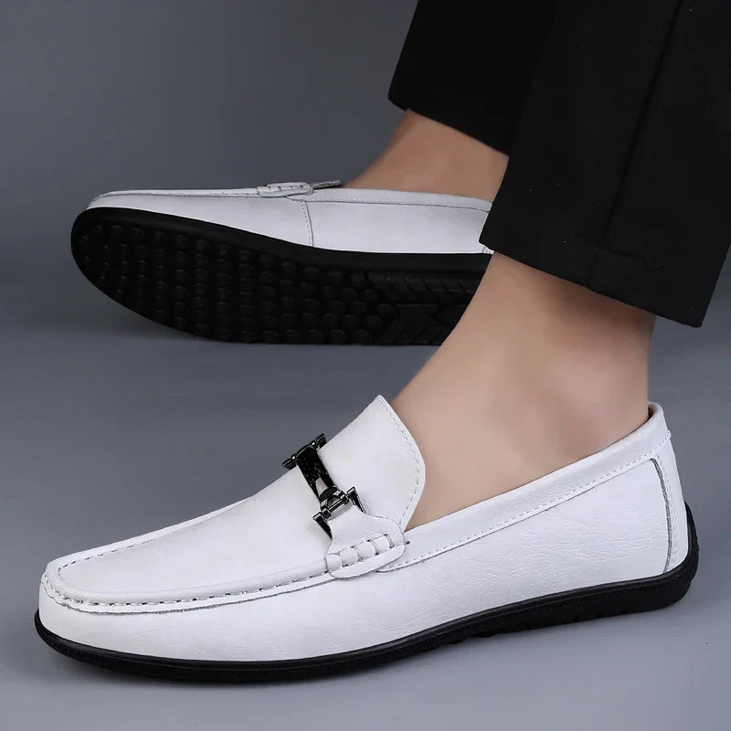 Marque de luxe hommes mocassins mode printemps automne chaussures décontractées nouveaux hommes confortables conduite appartements en cuir véritable mocassins chaussures de marche