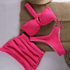 Sexy 3 pièces Micro Bikini 2025 femmes maillot de bain maillot de bain pour femme string Bikinis ensemble brésilien vêtements de plage maillot de bain Biquini