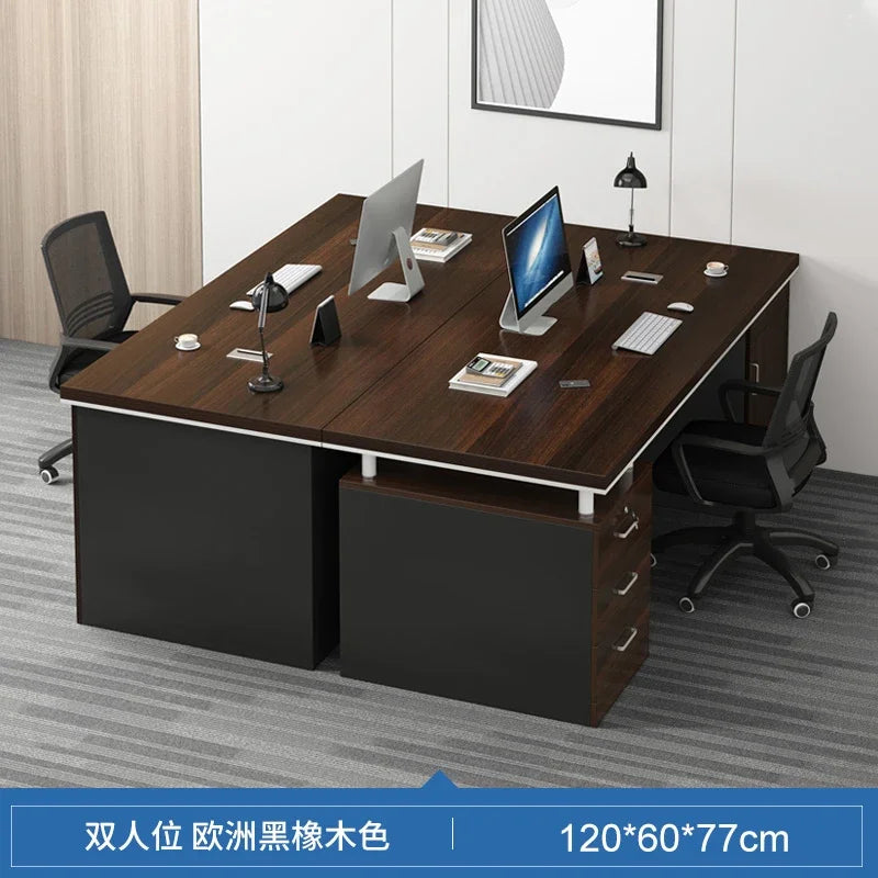 Modern Office Desks Double Staff Desk and Chair Combination Luxury Office Boss Desk Home Study Work Table Computer Table P