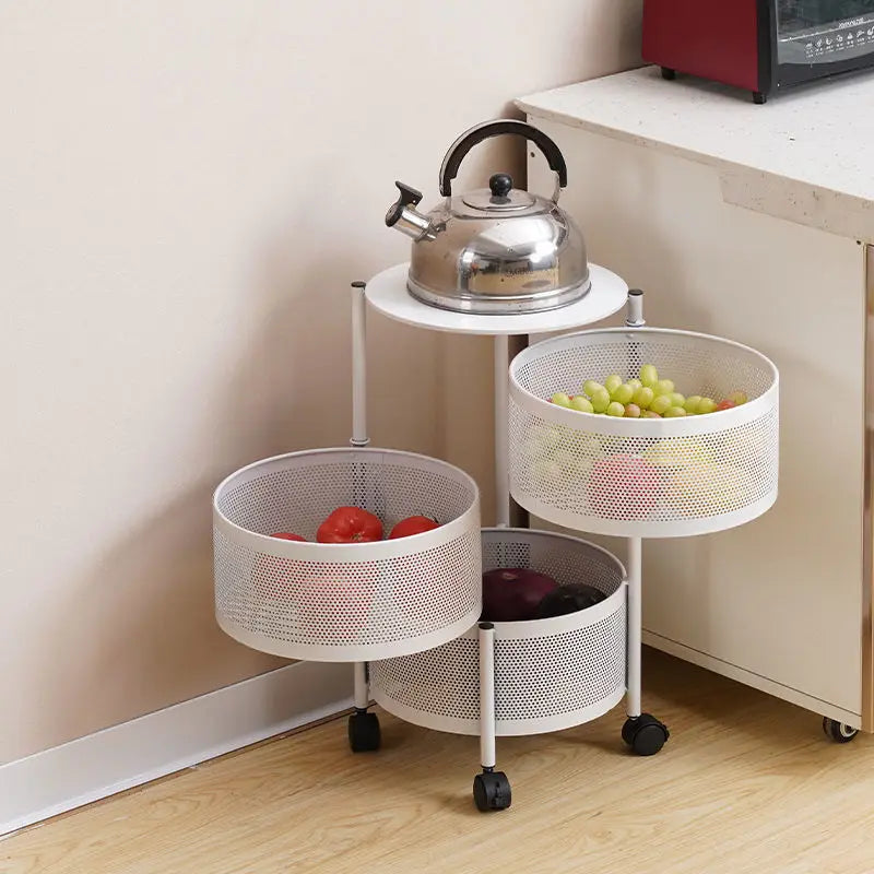 Petit chariot de rangement multicouche, chariot de cuisine moderne et créatif, meubles de maison simples, étagère rotative au sol, boîte à collation pour salon