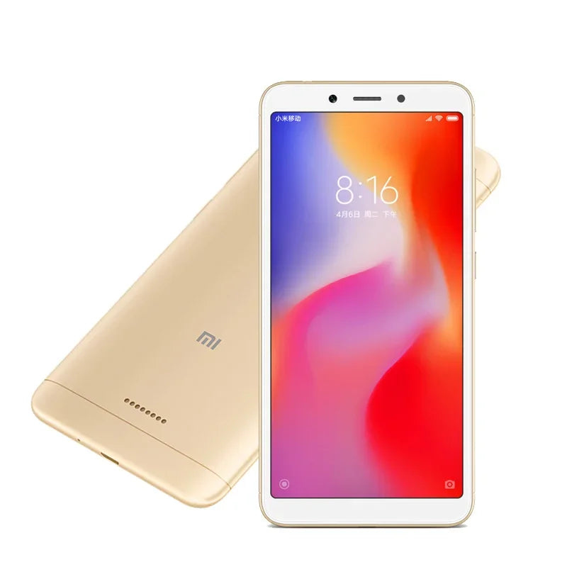 Smartphone d'origine Xiaomi Redmi 6A 3 + 32 Go vente en gros téléphones mobiles Xiaomi débloqués Android Google Play Redmi 6 Global Frimware