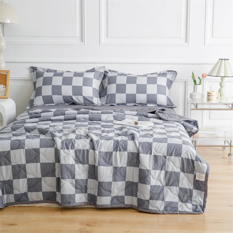 Couette d'été matelassée imprimée marguerite, taie d'oreiller ou couettes simples, douce et respirante, simple, Double, lavable, mince