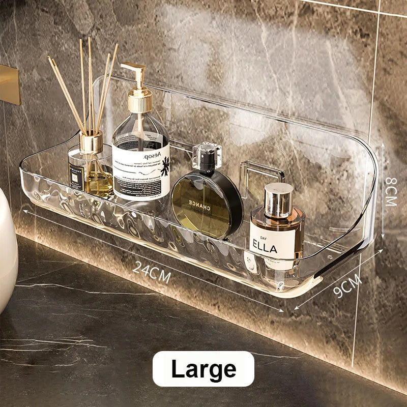 Acryli – étagère de salle de bain sans perceuse, organisateur de douche, support de rangement, lavabo, cosmétiques, support mural pour toilettes et shampoing
