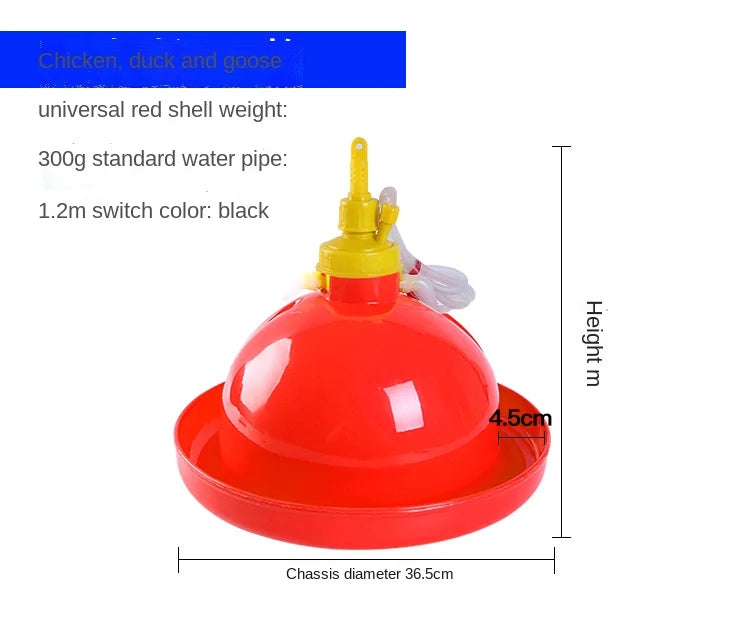 Abreuvoir en plastique jetable pour volaille, canard, oie, bromicrophone, fontaine automatique, bouilloire à boire, ligne d'arrosage, fournitures