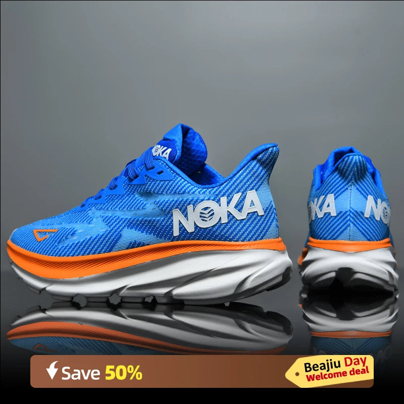 Chaussures de course coordonnantes pour hommes et femmes, baskets athlétiques, plaque de carbone, marathon, respirant, léger, confortable, décontracté