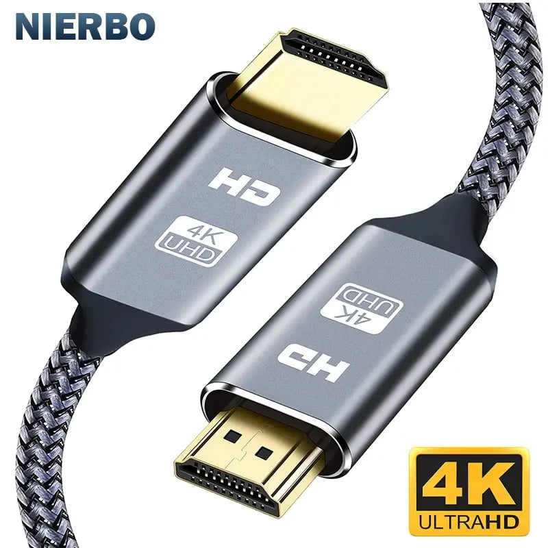 NIERBO-Câble HDMI 2.0 4K pour PS4 PS3 Xbox Fire TV Stick, lecteur Blue Ray HDR, Ethernet haute vitesse, 4K, 60Hz, mâle, 3 pieds, 6 pieds, 10 pieds