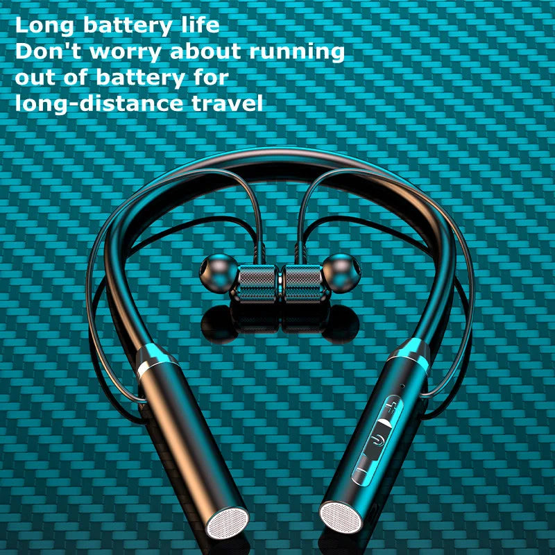 Écouteurs Bluetooth Casque sans fil Magnétique HIFI Sport Tour de cou Écouteurs TWS suspendus au cou Casque Blutooth sans fil avec micro