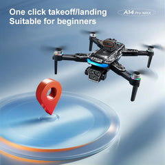 Xiaomi Mijia A14Pro max GPS sans brosse 8K trois caméras flux optique évitement d'obstacles pliable quadrirotor RC Distance Drone jouets
