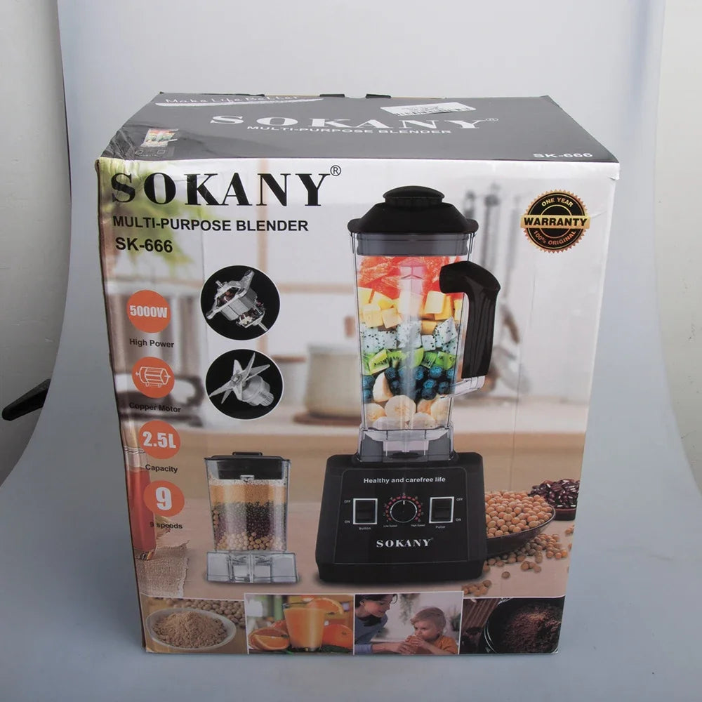 Houselin-Mélangeur professionnel en acier inoxydable, Shakes and SmUnvétérans wn ies, Pu123, Crush Ice, Ice Sabre erical, 5000 Watts