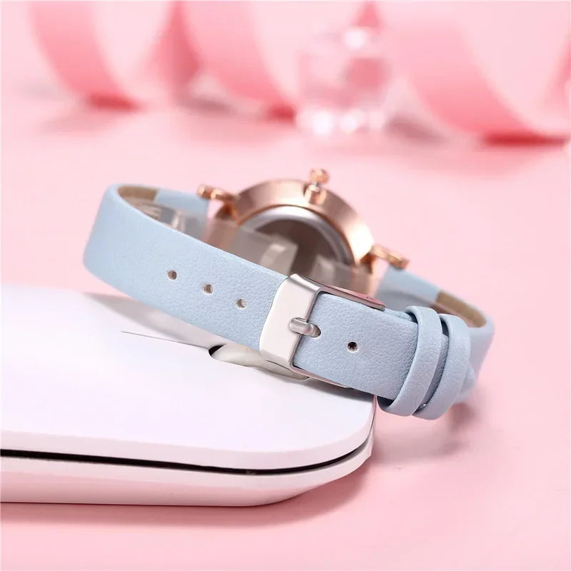 Montres de luxe pour femmes lumineux rétro Femme Montre dames ceinture rétro-éclairage bracelet en cuir montres à Quartz Montre Femme