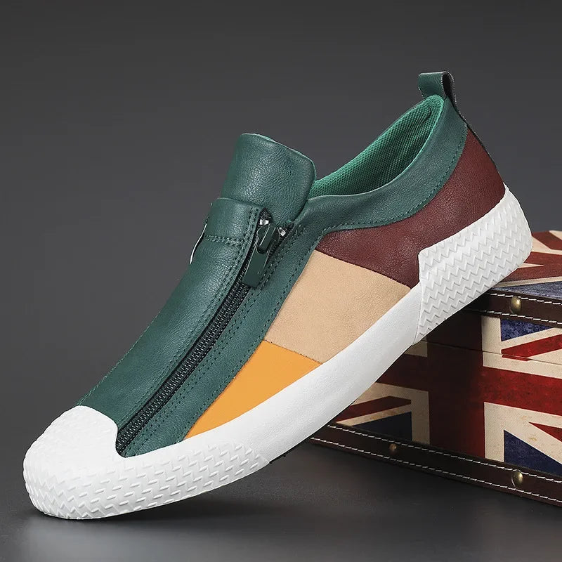 Chaussures décontractées en cuir faites à la main pour les hommes chaussures Design Sneakers Homme Chaussures en cuir confortables Hommes Mocassins Vente chaude Mocassins Conduite