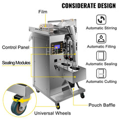 Petite machine d'emballage, machine de cachetage de sauce à l'eau, assaisonnement quantitatif, machine de cachetage de petits sacs de lait
