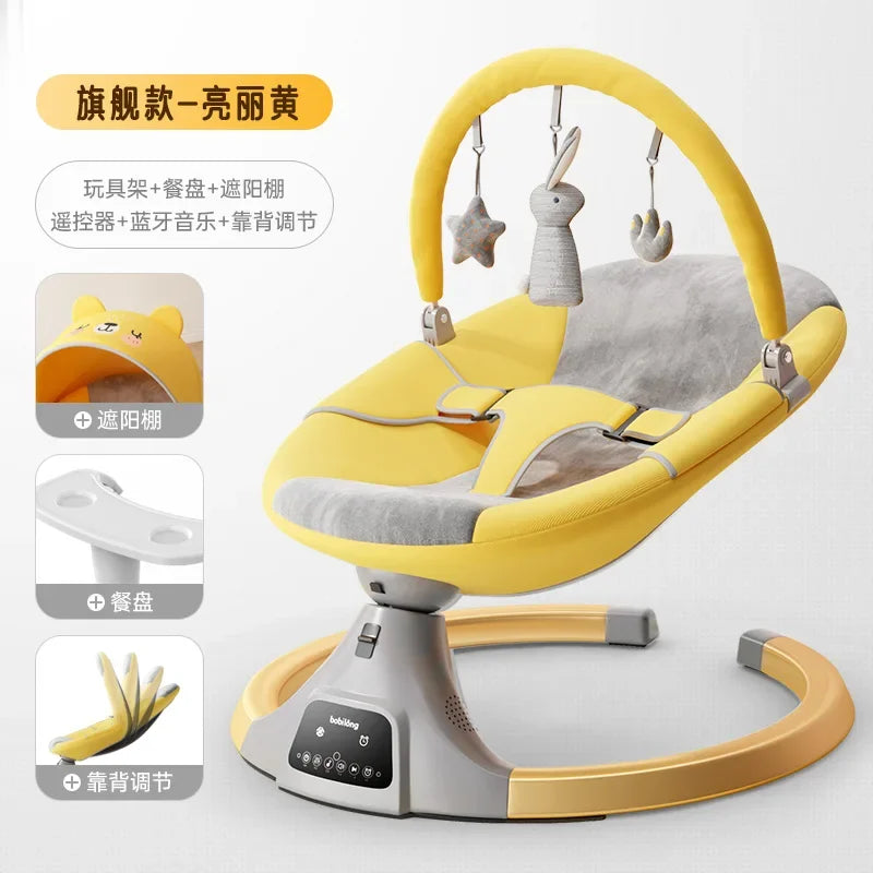 Chaise à bascule électrique pour bébé, berceau de sécurité, chaises à bascule pour nouveau-né, berceaux pour dormir de 0 à 3 ans