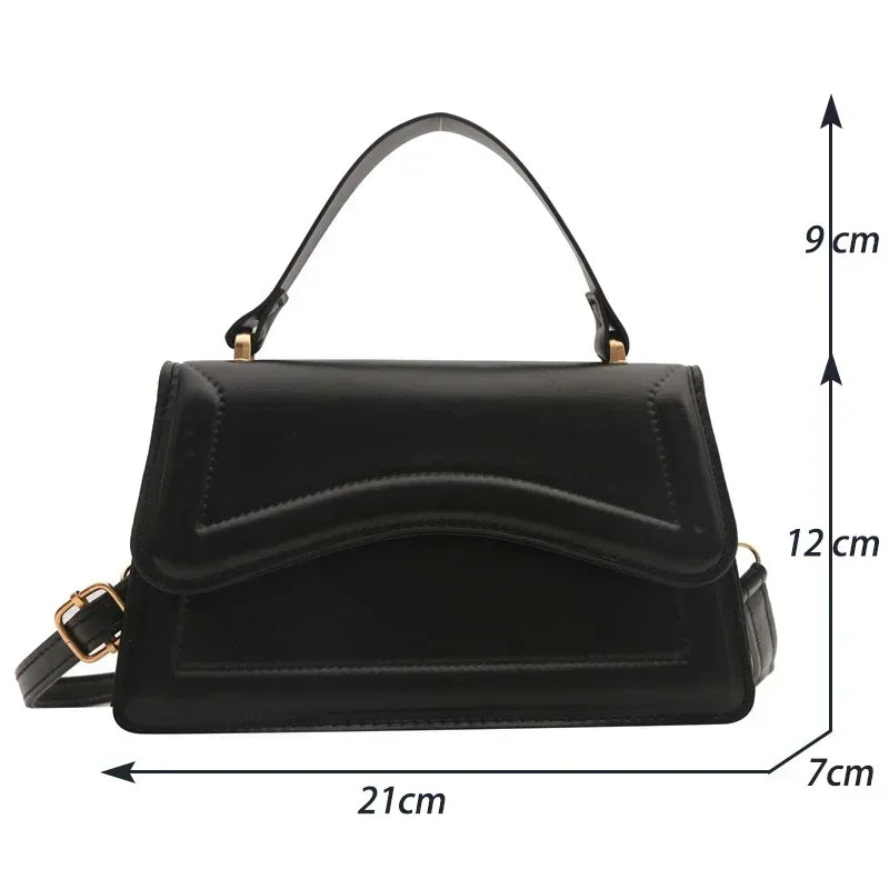 Sac à main en cuir PU de bonne qualité pour femmes, sac à bandoulière de couleur unie, petit fourre-tout pour femmes et filles