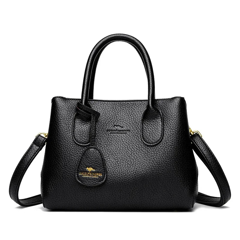 Sac à Main en Cuir PU à 3 Couches pour Femme, Sacoche de Luxe à Bandoulière de Bonne Qualité, à la Mode