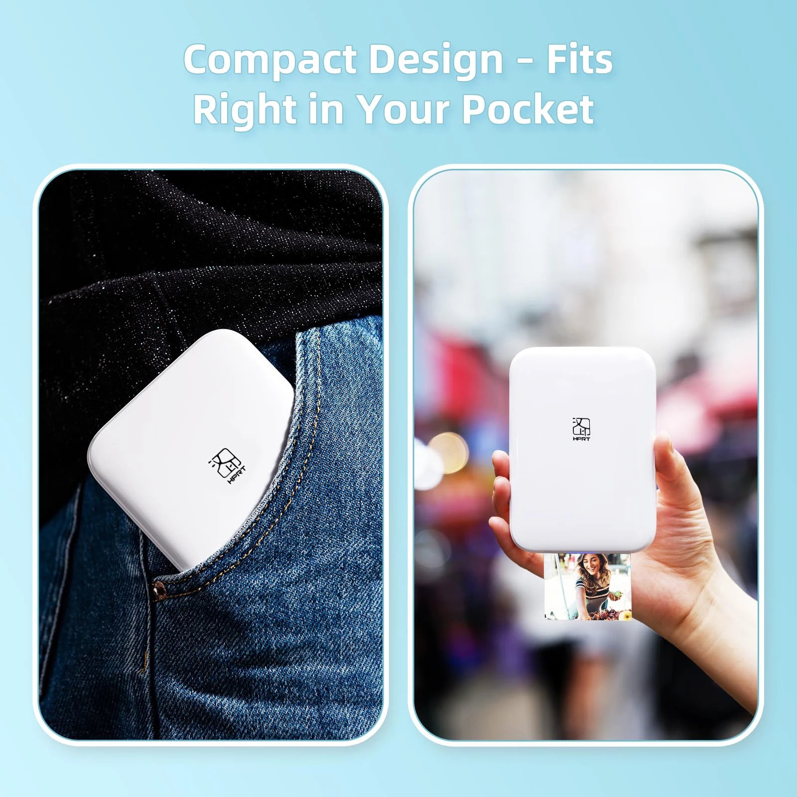 HPRT MT53 imprimante Photo couleur Portable Mini imprimante Bluetooth Mobile HD poche Machine d'impression 2x3 pouces fabricant cadeau nouveau