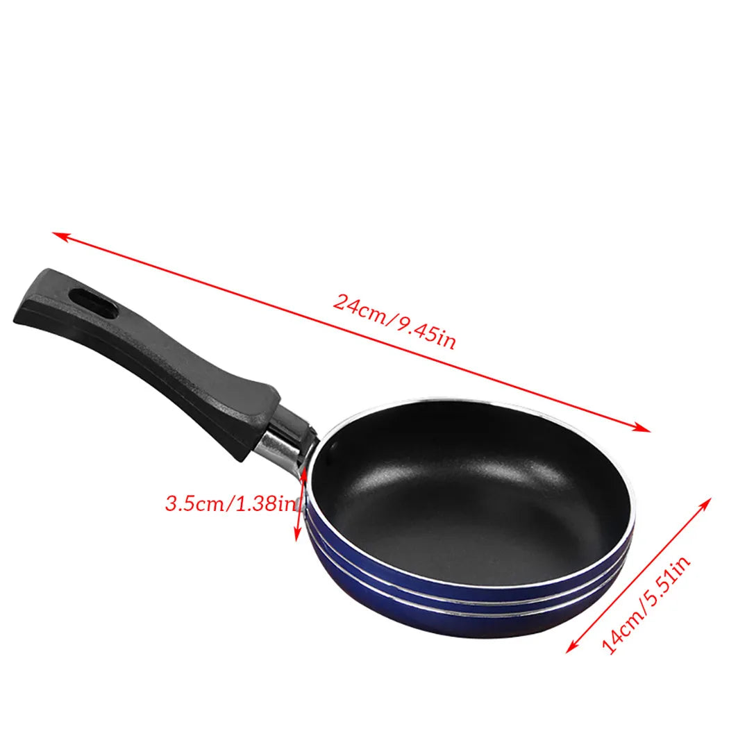 Mini poêle à frire antiadhésive en acier, 12cm/14cm/16cm, casserole de couleur aléatoire pour ustensiles de cuisine, ustensiles de cuisine