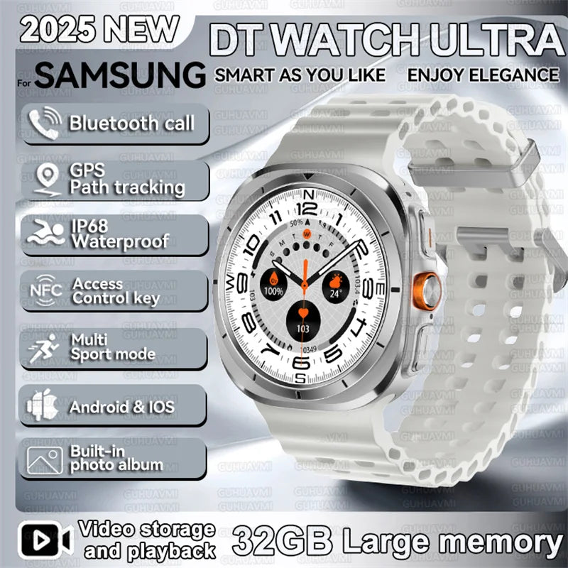 2025 nouveau pour Samsung DT montre UItra 7 32Gb AMOLED MP4 vidéo NFC hommes femmes HD Bluetooth appel boussole Fitness GPS Tracker montre