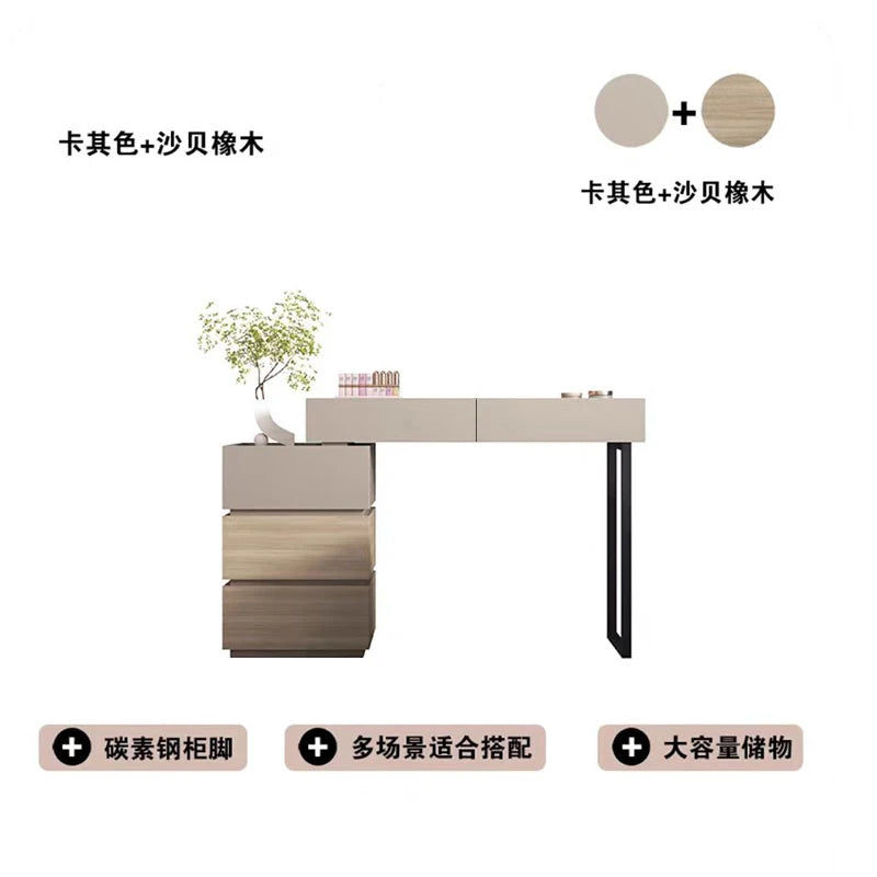 Zz – commode moderne simple en bois massif, armoire intégrée pour chambre à coucher, multifonctionnelle, petit appartement, table de chevet, maquillage