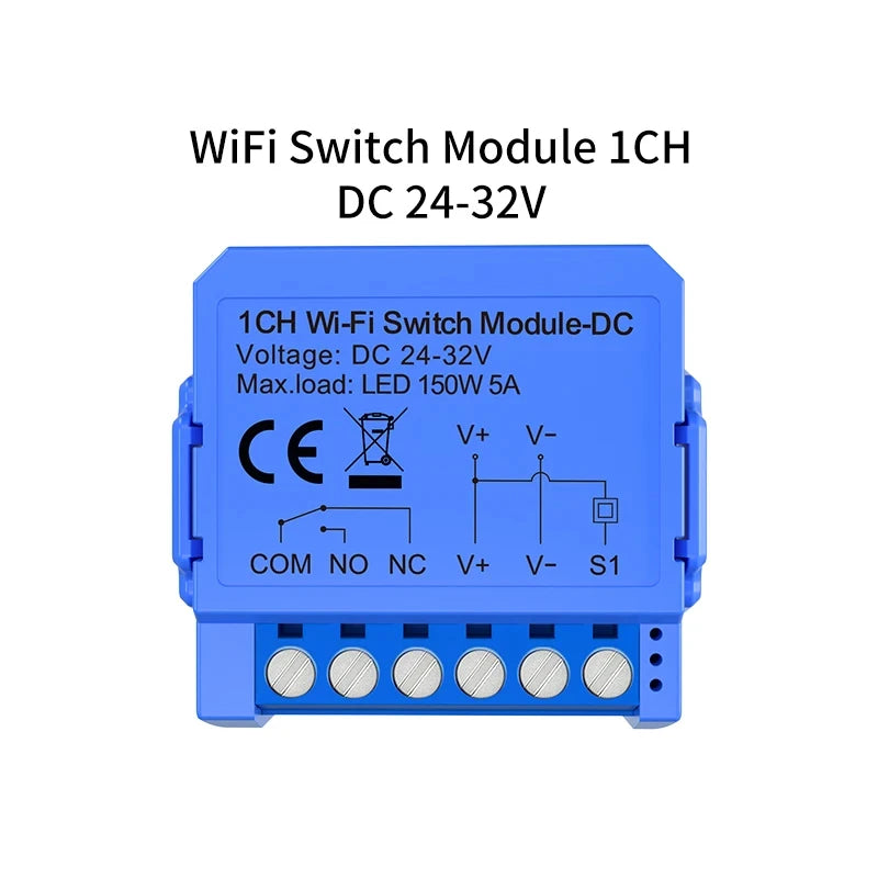 MIUCDA Tuya WiFi/ZigBee Module intelligent, relais de Contact sec DC 24-32 V/AC 100-240 V bricolage relais de disjoncteur universel pour Alexa Google Home