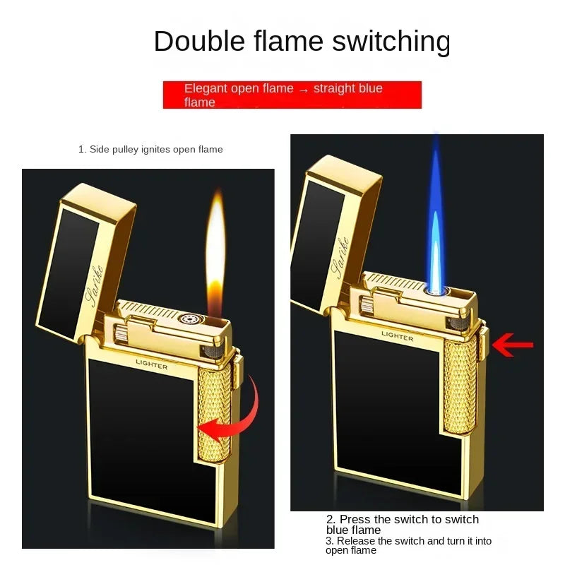 Torch Gas Lighter Cigarette Lighter Metal Windproof Flint Unusual Lighters Smoking Accessory Butane Gadgets for Men Gift Lighter