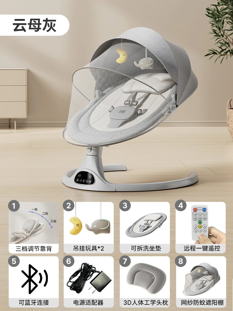 Balançoire pliable pour bébés, chaise à bascule électrique, lit à bascule, berceau électrique pour bébé, prendre bébé pour dormir, libérez vos mains